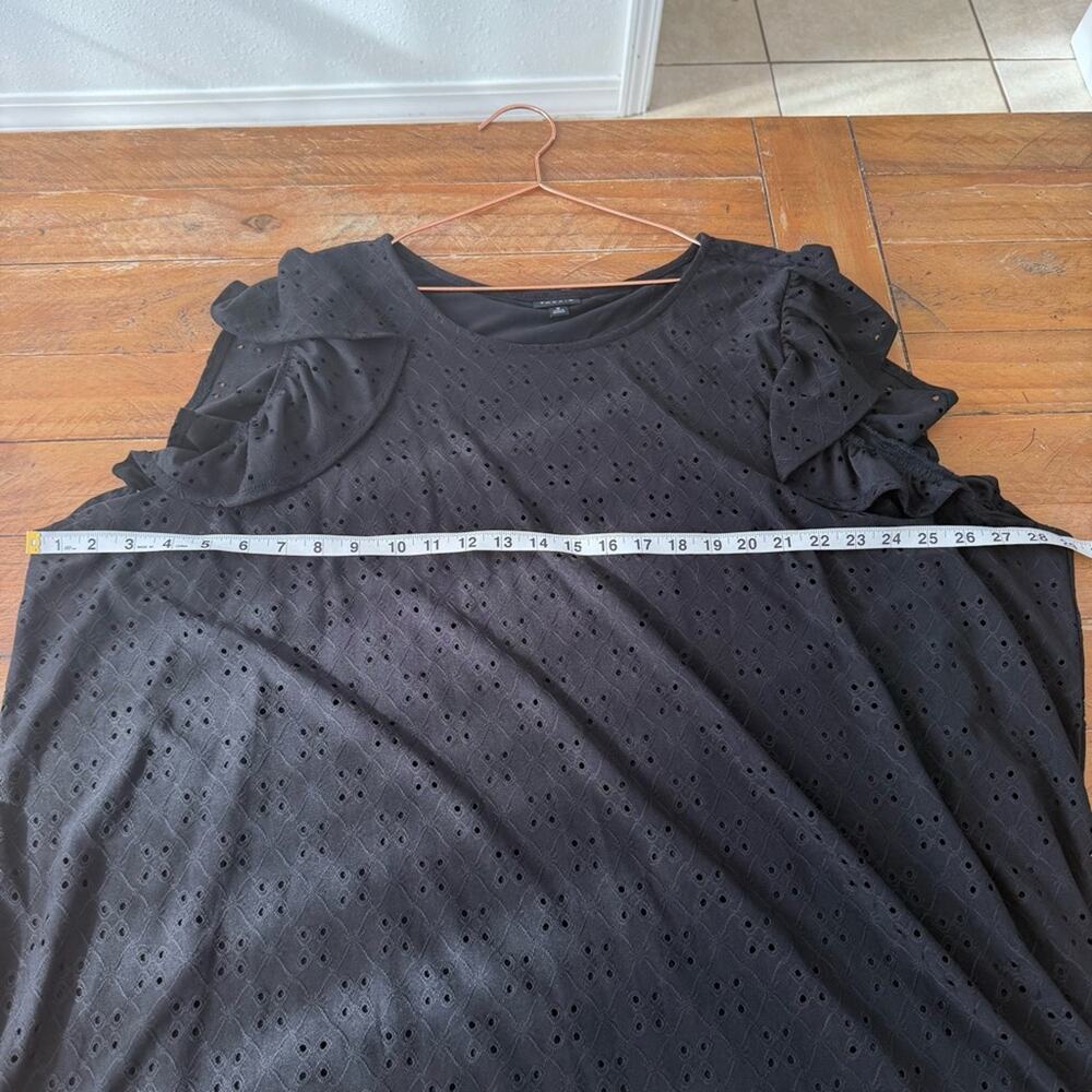 Torrid Black Ruffle Sleeve Blouse - Picture 6 of 6